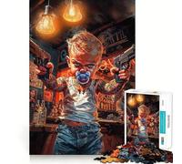 Puzzle per adulti da 1000 pezzi "Born to Be Wild" con bordi puliti,gioco cognitivo divertente,gioco lento,regalo festivo per il tempo libero (38x52cm)
