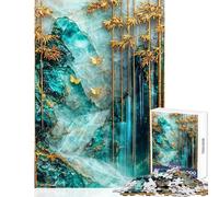 Puzzle per adulti da 1000 pezzi Bosco di bambù paesaggio onirico gioco impossibile regalo di compleanno decorazione per la casa giocattolo che aiuta ad allenare il cervello (38x26cm)