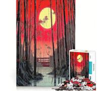 Puzzle per adulti da 1000 pezzi Bosco di bambù Yokai gioco divertente per tutta la famiglia con pezzi a incastro di forma casuale 38x52cm