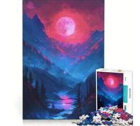 Puzzle per adulti da 1000 pezzi Bosco Nebbioso al Tramonto Gioco Educativo Decorazione Perfetta Ogni Pezzo È Unico 38x26cm