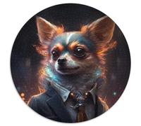 Puzzle per adulti da 1000 pezzi Boss Chihuahua, puzzle per adulti impegnativo rompicapo fai da te, gioco perfetto per famiglie o regalo decorativo (67,5x67,5 cm)