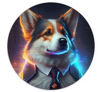 Puzzle per adulti da 1000 pezzi Boss Corgi Puzzle per adulti Perfetto per Halloween, Natale, regalo di compleanno 67,5x67,5 cm