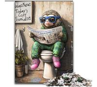 Puzzle per adulti da 1000 pezzi "Bradipo che va in bagno" Puzzle per adulti da 1000 pezzi, un regalo perfetto per il divertimento in famiglia (dimensioni 26x38cm)