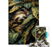 Puzzle per adulti da 1000 pezzi "Bradipo nella giungla" - Puzzle da 1000 pezzi - Decorazione per la casa - Giocattolo - Taglio di precisione - Regalo di Natale e compleanno (38x52cm)