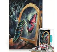 Puzzle per adulti da 1000 pezzi: Bruco che si trasforma in farfalla, gioco per famiglie, migliora la memoria, adatto come decorazione da scrivania 50x75cm