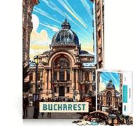 Puzzle per adulti da 1000 pezzi,Bucarest,con bordi precisi,gioco che stimola la mente,gioco tranquillo,ideale per compleanni e attività artistiche (50x75cm)
