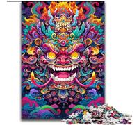 Puzzle per adulti da 1000 pezzi, Buddha colorato in legno, perfetto come decorazione fai da te o regalo di compleanno, 50x75cm, gioco interattivo per famiglie
