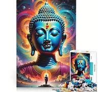 Puzzle per adulti da 1000 pezzi, Buddha Cuore d'Amore, giochi rilassanti, difficoltà elevata, con poster abbinato e foglio di curiosità, 50x75cm