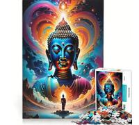 Puzzle per adulti da 1000 pezzi, Buddha Cuore d'Amore, giochi rilassanti, difficoltà elevata, con poster abbinato e foglio di curiosità, 38x52cm