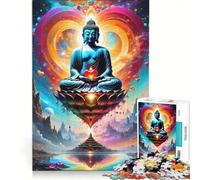 Puzzle per adulti da 1000 pezzi, Buddha Cuore d'Amore, gioco divertente, rilassante e stimolante per la mente, per rafforzare l'amore tra le coppie, 50x75cm