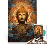 Puzzle per adulti da 1000 pezzi “Buddha - Elevazione spirituale” Fatto di legno,per età 14+ Decorazione della casa Giochi per famiglie, regali di Natale e compleanno。misurare:50x75cm