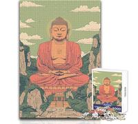 Puzzle per adulti da 1000 pezzi Buddha tra le montagne Sfida difficile Idee regalo per 14+ Gioco di puzzle offerto (dimensioni 50x75cm)