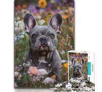 Puzzle per adulti da 1000 pezzi, Bulldog francese, per ammazzare il tempo durante le vacanze, per migliorare l'amore tra coppie dai 14 anni in su, 38x26cm
