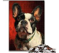 Puzzle per adulti da 1000 pezzi, bulldog francese, sfida di intelligenza cerebrale, giocattoli avvincenti, regalo di compleanno, regali, arte murale (dimensioni 26x38cm)