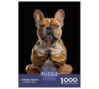 Puzzle Per Adulti Da 1000 Pezzi Bulldog Yoga Relax Puzzle Per Adulti Gioco Pratico Difficile Difficile Regali Unici Per Compleanno E Natale 70x50cm/1000pcs