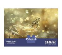 Puzzle Per Adulti Da 1000 Pezzi Butterfly on A Rose Puzzle Per Adulti Giochi Rilassanti Per Divertimento in Famiglia Difficile E Stimolante 38x26cm/1000pcs