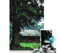 Puzzle per adulti da 1000 pezzi, "Cabin in the Woods" in stile anime, gioco interattivo, attività divertente da fare a casa, per rafforzare l'amore tra le coppie, 50x75cm