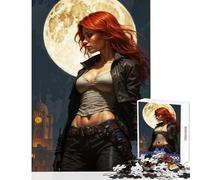 Puzzle per adulti da 1000 pezzi Cacciatrice notturna giocattoli antistress ottimi regali e giocattoli gioco rompicapo con poster abbinato e foglio di quiz dimensioni 38x26cm