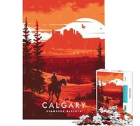 Puzzle per adulti da 1000 pezzi Calgary Stampede Alberta sfida per l'intelligenza gioco avvincente giochi rilassanti assemblaggio di modelli ottima idea regalo (dimensioni 75x50cm)