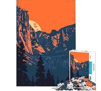 Puzzle per adulti da 1000 pezzi California Yosemite gioco artistico gioco intellettuale rilassante gara di velocità manuale ottimo regalo per gli amanti dei giochi (dimensioni 38x26cm)
