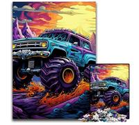 Puzzle per adulti da 1000 pezzi, camion psichedelico, puzzle impossibili per adulti, ideale per divertimento in famiglia, relax e regali per le feste, 50x75CM/19,68x29,52 pollici.