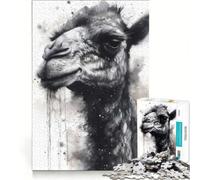 Puzzle per adulti da 1000 pezzi, cammello, bellezza del deserto, antistress, difficile e stimolante, gioco dal design accattivante, 38x26cm