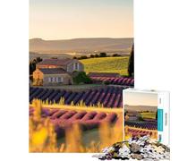 Puzzle per adulti da 1000 pezzi Campi di lavanda difficile e stimolante gioco divertente per ragazzi dai 14 anni in su (38x52cm)