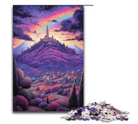 Puzzle per adulti da 1000 pezzi "Campi di lavanda in Provenza Francia". Il modello da assemblare aiuta il cervello a esercitare. Giocattoli avvincenti per coltivare la pazienza. 1000 pezzi (38x26 cm).