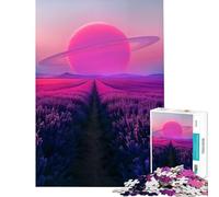 Puzzle per adulti da 1000 pezzi "Campi viola dell'eternità" gioco rompicapo giocattolo avvincente per coltivare la pazienza idea regalo decorazione perfetta (dimensioni 75x50cm)