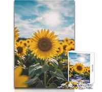Puzzle per adulti da 1000 pezzi, campo di girasoli, gioco intellettuale, sfida difficile, idee regalo, dimensioni 50x75cm