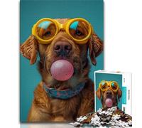 Puzzle per adulti da 1000 pezzi, cane alla moda, giocattoli educativi per imparare, attività divertenti da fare a casa, regalo di compleanno, regali da viaggio (75x50cm)