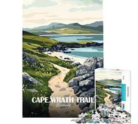 Puzzle per adulti da 1000 pezzi Cape Wrath Trail paesaggio scozzese gioco educativo giocattolo avvincente per coltivare la pazienza regalo per donne e uomini decorazione da parete (dimensioni 38x52cm)