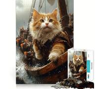 Puzzle per adulti da 1000 pezzi Capitano Gatto e ciurma di Topi Gioco divertente e stimolante per la concentrazione,ideale per momenti di svago e come regalo di compleanno (38x26cm)