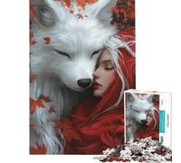 Puzzle per adulti da 1000 pezzi Cappuccetto Rosso e il Lupo Bianco Gioco rilassante di analisi e logica compleanno e Natale (Dimensioni 38x26cm)