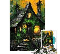 Puzzle per adulti da 1000 pezzi Casa della Strega Infestata Puzzle per Adolescenti Giochi Rilassanti Analisi e Logica Regali di Natale e Compleanno (dimensioni 38x52cm)