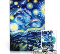 Puzzle per adulti da 1000 pezzi Casa sotto le stelle di notte Fatto di cartone per e da 14 anni in su Giocare con i giocattoli perché è ideale come regalo per tutta la famiglia misurare：26x38cm