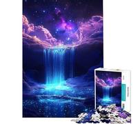 Puzzle per adulti da 1000 pezzi Cascata cosmica sotto un cielo stellato Difficile e stimolante antistress decorazione per la casa adatto a partire dai 14 anni (50x75cm)