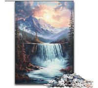 Puzzle per adulti da 1000 pezzi, cascata, paesaggio artistico, aiuta il cervello a esercitare i giocattoli avvincenti per coltivare la pazienza e migliorare la memoria (dimensioni 50x75cm)