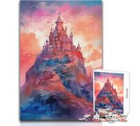 Puzzle per adulti da 1000 pezzi, castello al tramonto, gioco intellettuale, sfida difficile, idee regalo, dimensioni 50x75cm