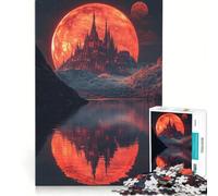 Puzzle per adulti da 1000 pezzi Castello della Luna Rossa giocattolo fai-da-te interazione genitore-figlio compleanno e Natale 38x52cm