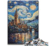Puzzle per adulti da 1000 pezzi Castello sotto le stelle Aiuta il cervello a esercitare Giocattoli avvincenti per coltivare la pazienza Interazione genitore-figlio 50x75cm