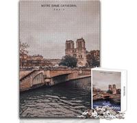 Puzzle per adulti da 1000 pezzi Cattedrale di Notre Dame Gioco stimolante Giocattoli Regali per donne Regali di compleanno Dimensioni 38x52cm