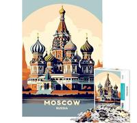 Puzzle per adulti da 1000 pezzi Cattedrale di San Basilio Mosca Russia Puzzle da 1000 pezzi decorazione da parete per divertimento in famiglia regalo di compleanno (50x75cm)