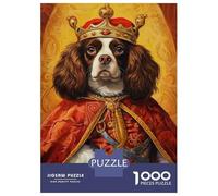 Puzzle Per Adulti Da 1000 Pezzi Cavalier Dog The King Puzzle Per Adulti Gioco Pratico Sfida Difficile Aiuta Ad Allenare Il Cervello 70x50cm/1000pcs