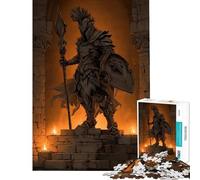 Puzzle per adulti da 1000 pezzi Cavaliere di pietra Rovine antiche Puzzle da 1000 pezzi Giocattolo fai da te Un'opera d'arte Gioco stimolante e divertimento per tutta la famiglia (38x26cm)