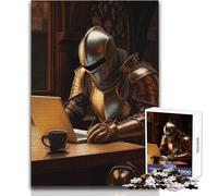 Puzzle per adulti da 1000 pezzi, cavaliere digitale, gioco di sfida unico, decorazione artistica per la casa, regalo per compleanni, dimensioni 50x75cm