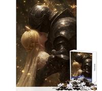Puzzle per adulti da 1000 pezzi cavaliere e principessa si abbracciano decorazione per la casa giocattoli regalo per compleanni giochi per famiglie migliorare l'amore tra coppie dimensioni 38x26cm