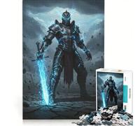 Puzzle per adulti da 1000 pezzi: Cavaliere elettrico con spada, gioco divertente, attività per tutta la famiglia, compleanno e Natale 50x75cm