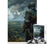 Puzzle per adulti da 1000 pezzi Cavaliere sulla cima di una collina decorazione per la casa giocattoli regali per donne e uomini gioco pratico per compleanno Natale dimensioni 50x75cm