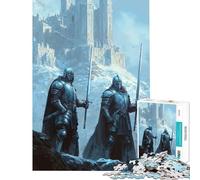 Puzzle per adulti da 1000 pezzi: Cavalieri della Fortezza Ghiacciata Sfida educativa per tutta la famiglia Gioco per famiglie dai 14 anni in su Dimensioni: 38x26cm